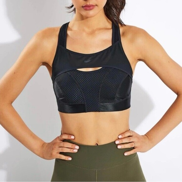 Nike Other - NIKE ALPHA UltraBreathe Dri-Fit Sports Bra Size Medium Black/Black